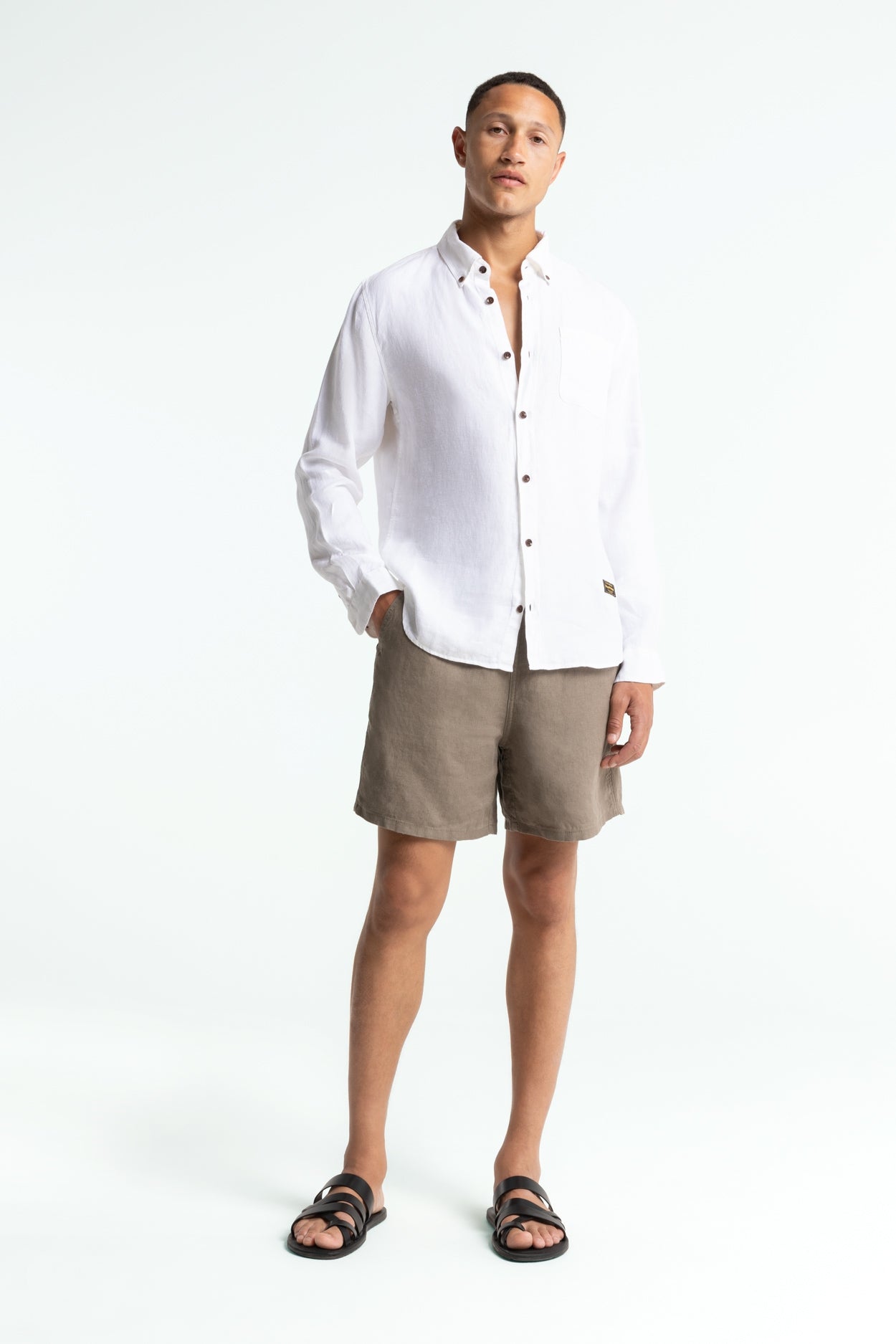 ENDA POCKET | OPTICAL WHITE LINEN