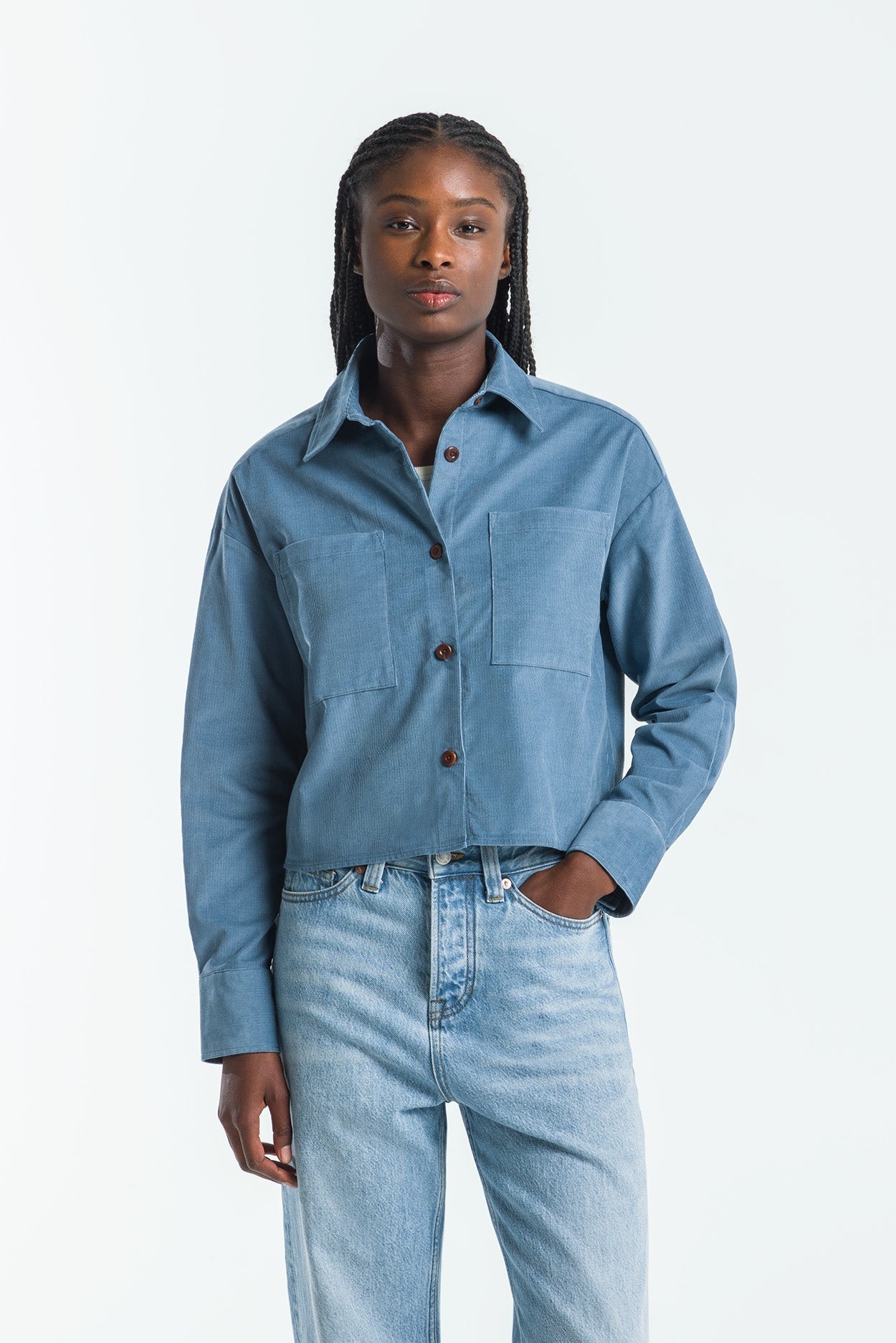 Kings Of Indigo-QUINN | CORONET BLUE-Shirts-Black-Deal-Outlet-by-ARCHIVIST