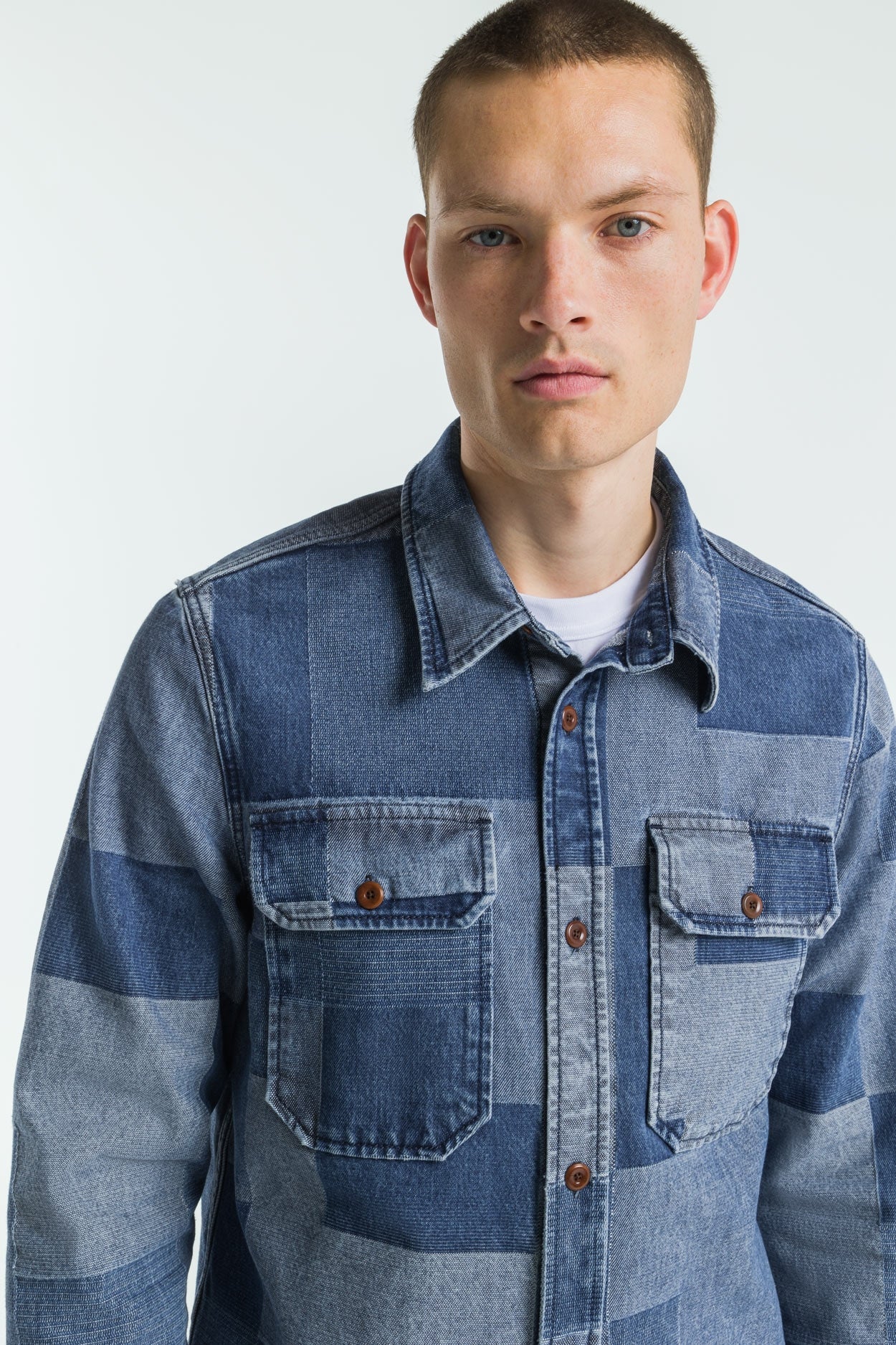 Kings Of Indigo-KOGYOKU | JACQUARD DENIM-Hemden & Blusen, Jacken & Mäntel-Black-Deal-Outlet-by-ARCHIVIST