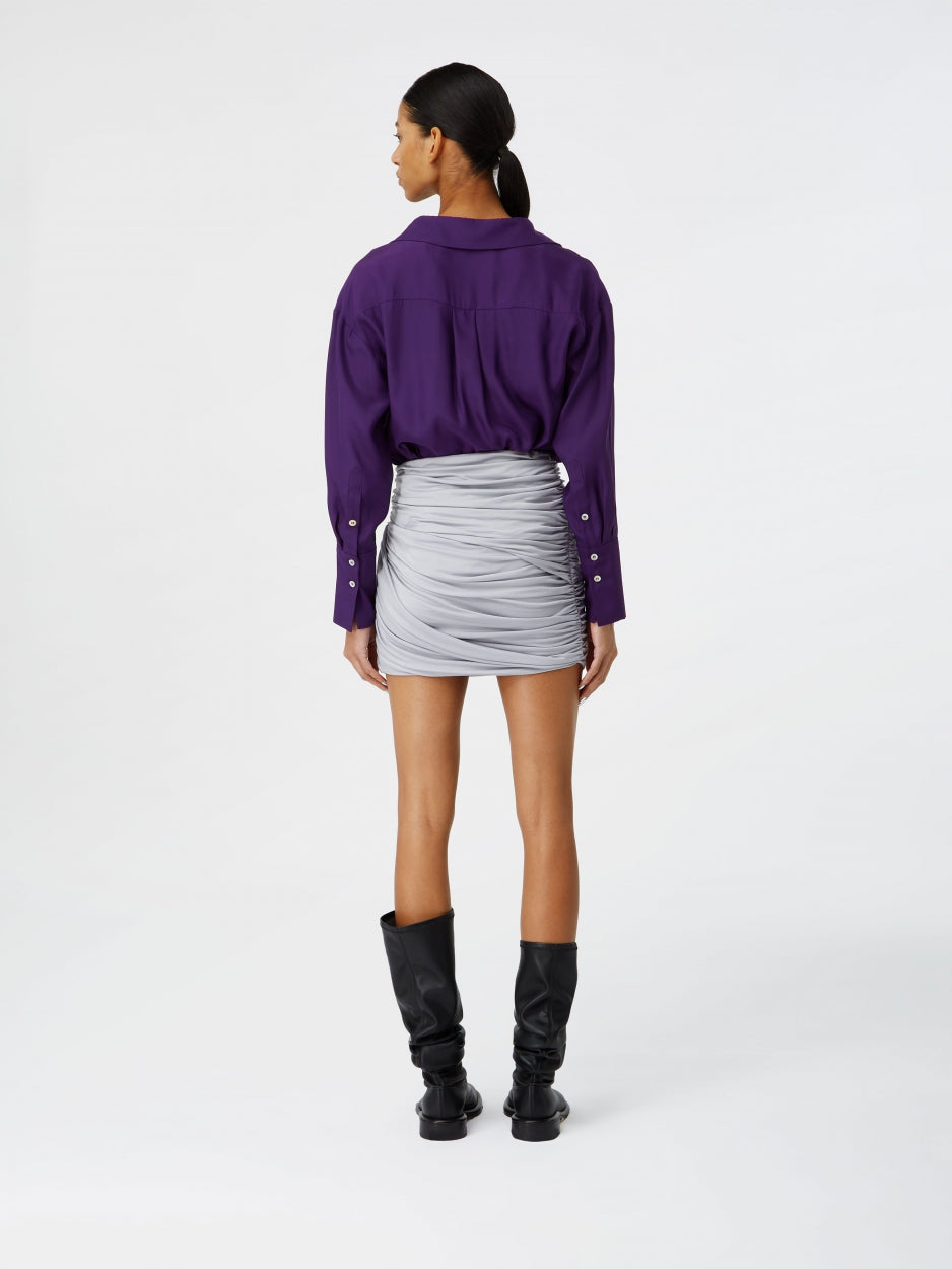 purple layered shirt bodysuit 