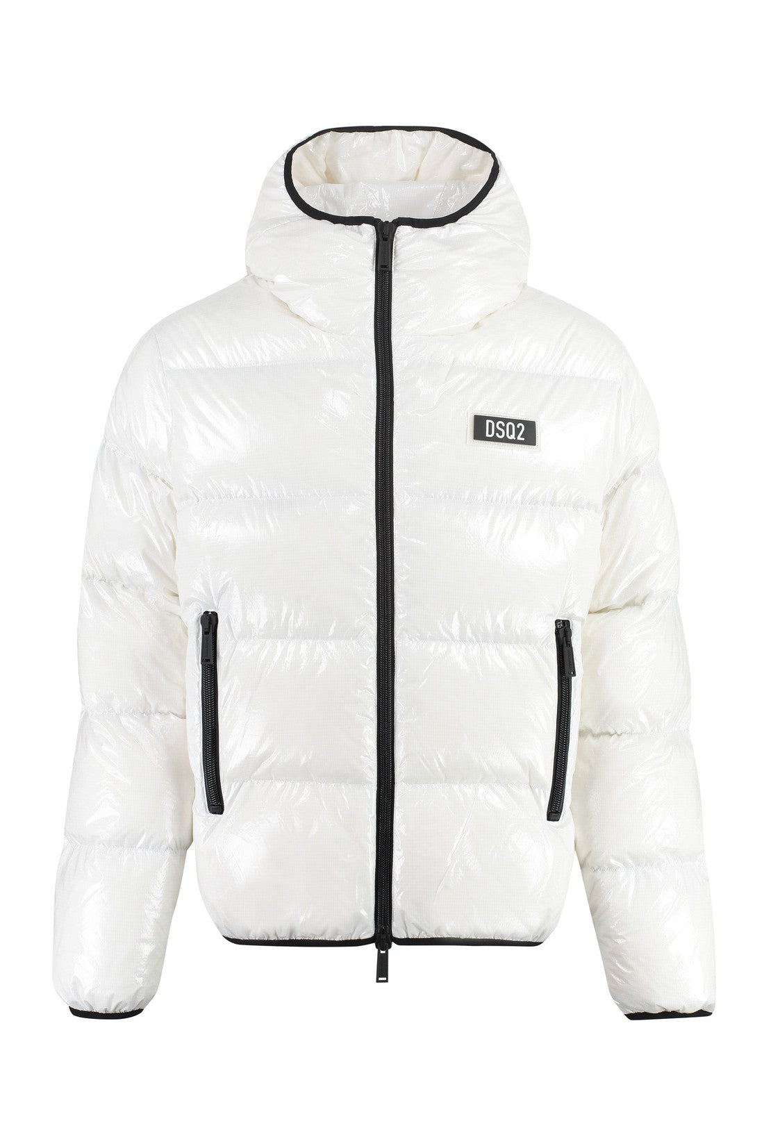 Dsquared2-OUTLET-SALE-Kaban hooded shiny down jacket-ARCHIVIST