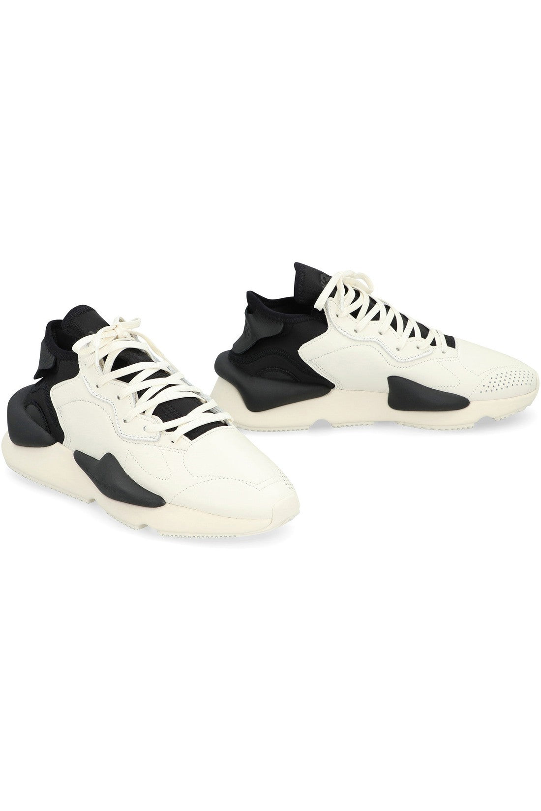 adidas Y-3-OUTLET-SALE-Kaiwa leather and fabric low-top sneakers-ARCHIVIST
