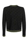 Cardigan with decorative inserts-Karl Lagerfeld-OUTLET-SALE-ARCHIVIST