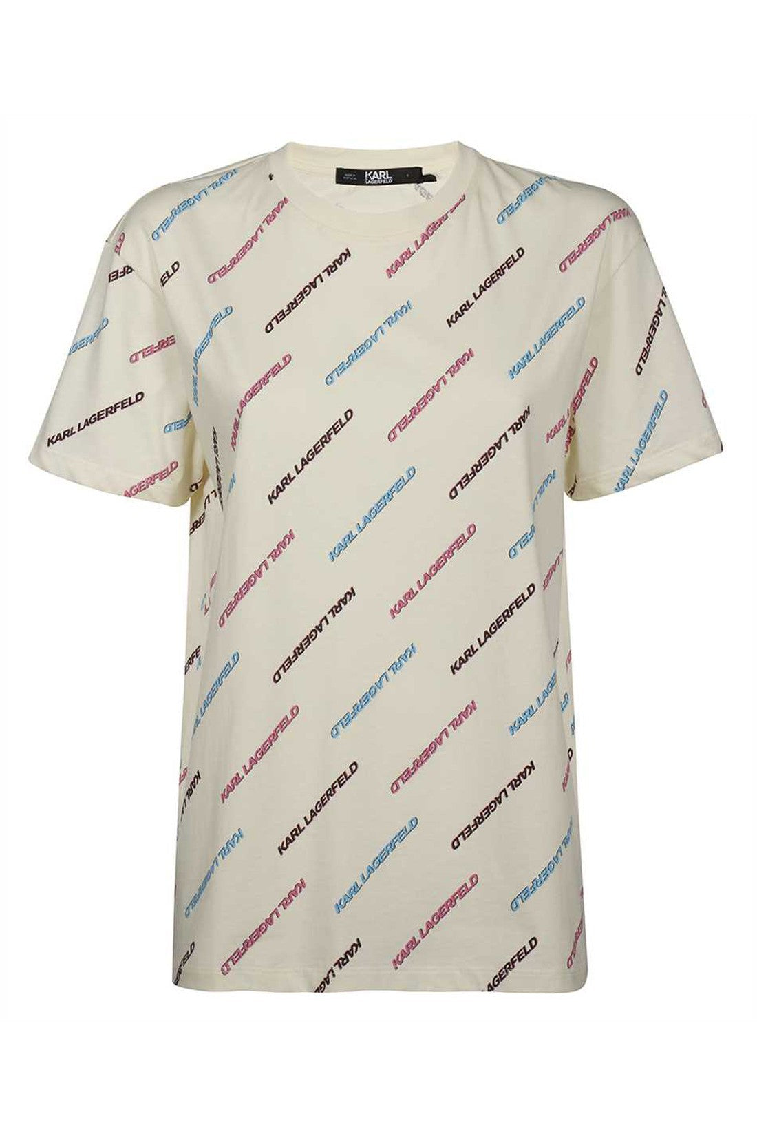 Cotton T-shirt with all over logo
