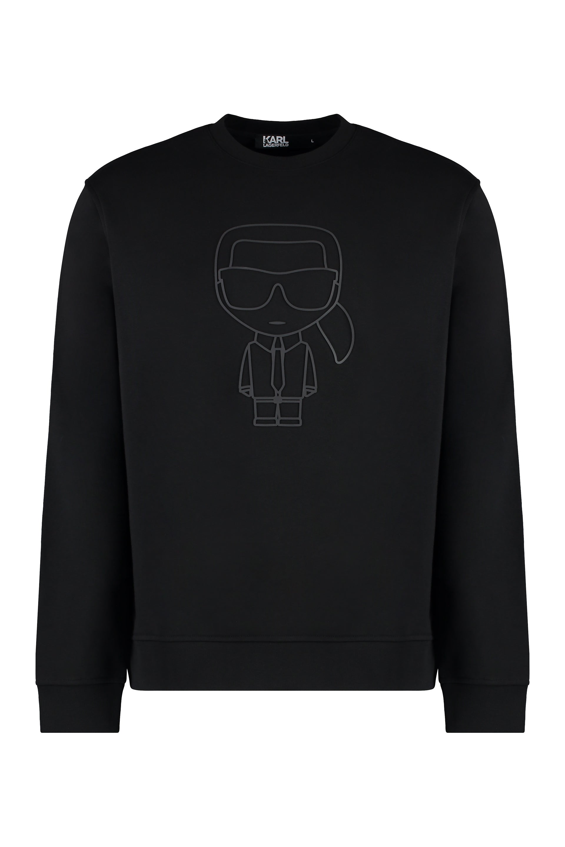 Karl Lagerfeld-OUTLET-SALE-Cotton crew-neck sweatshirt-ARCHIVIST