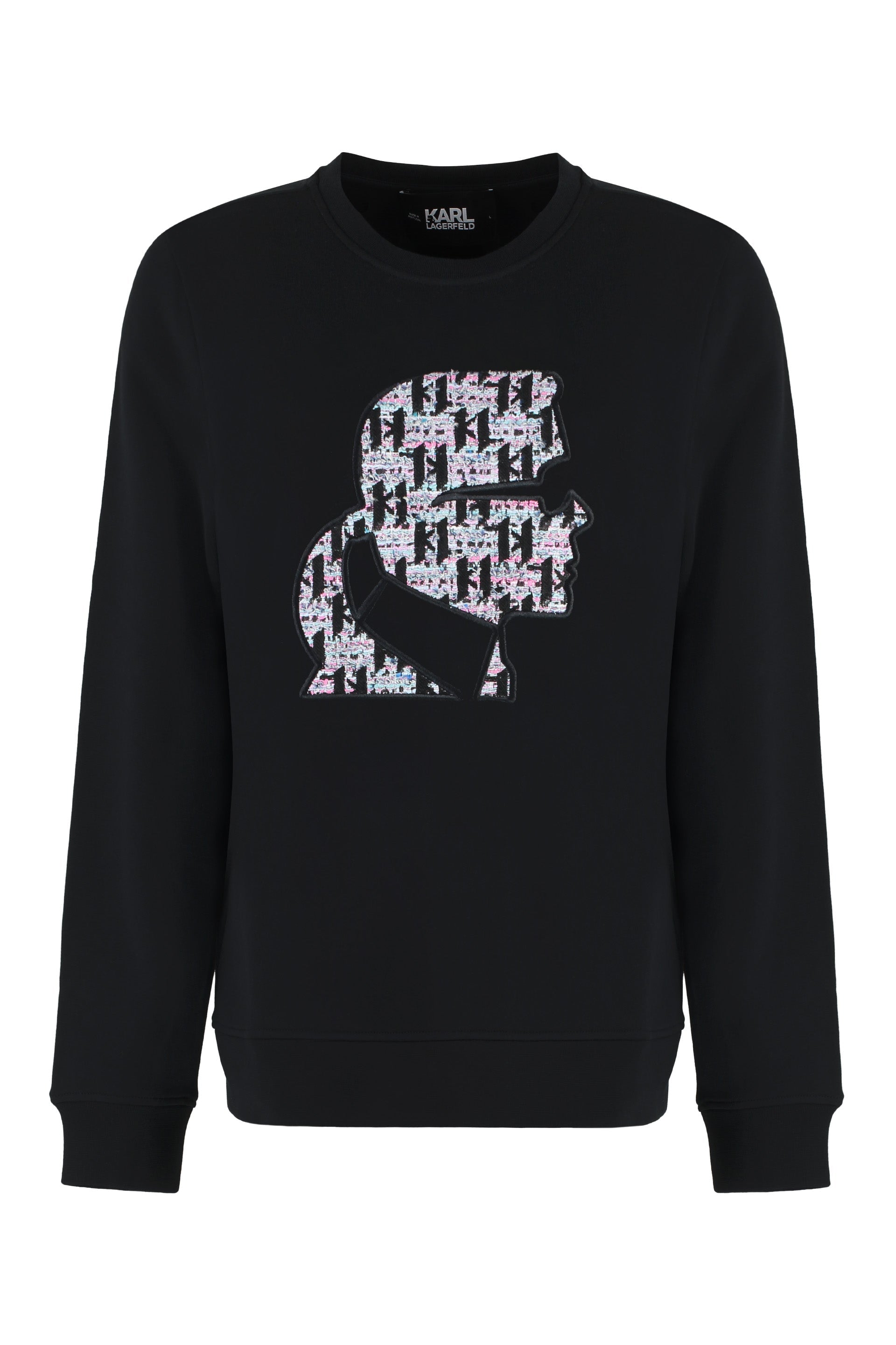 Karl Lagerfeld-OUTLET-SALE-Cotton crew-neck sweatshirt-ARCHIVIST