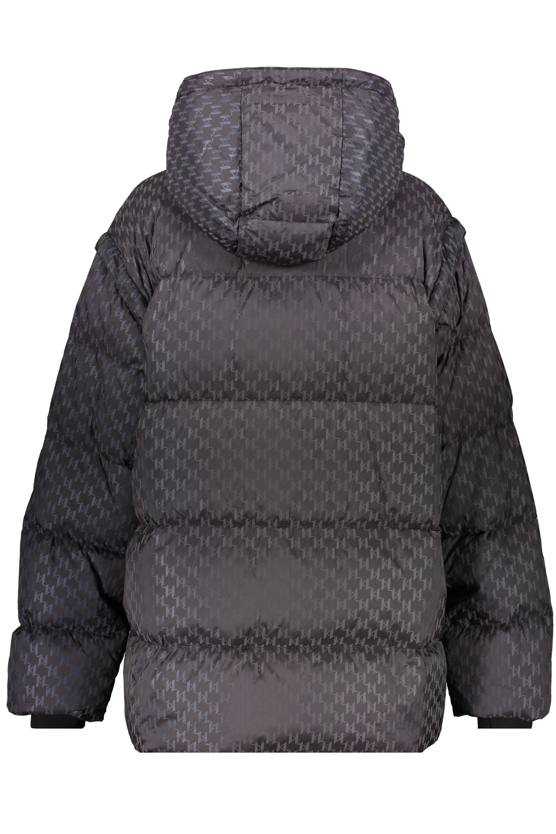 Hooded nylon down jacket-Karl Lagerfeld-OUTLET-SALE-ARCHIVIST
