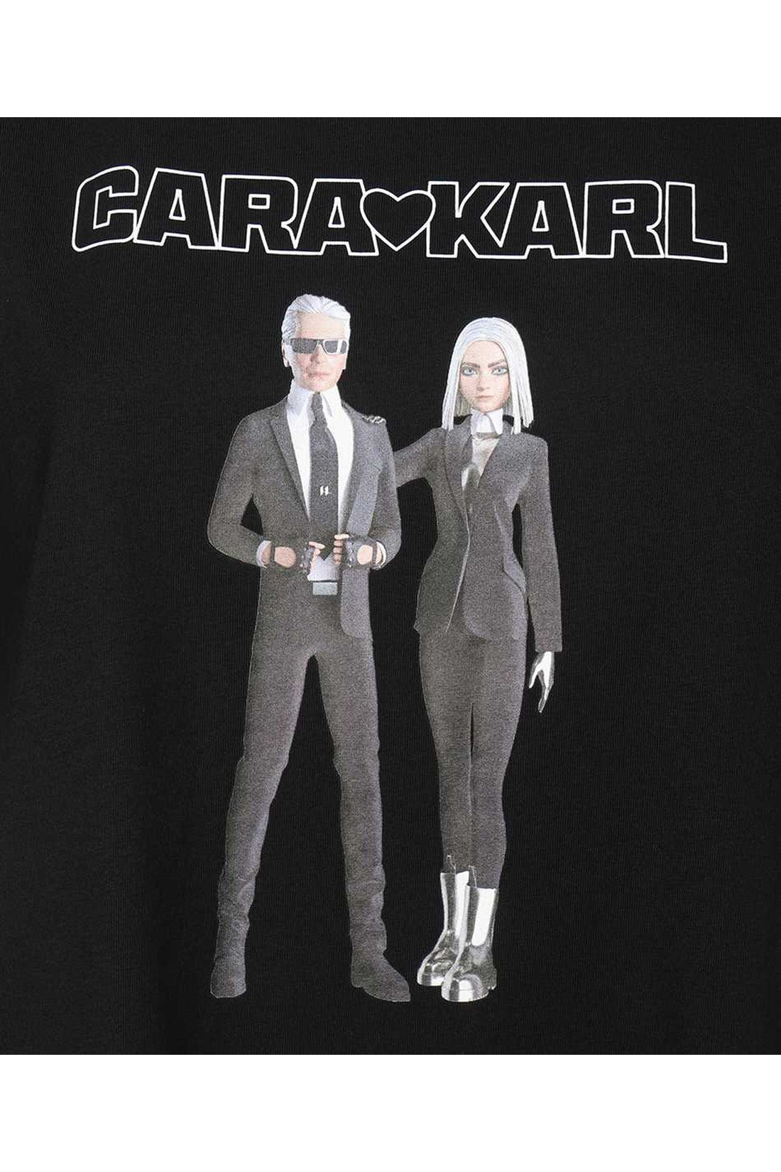 Printed cotton T-shirt-Karl Lagerfeld-OUTLET-SALE-ARCHIVIST