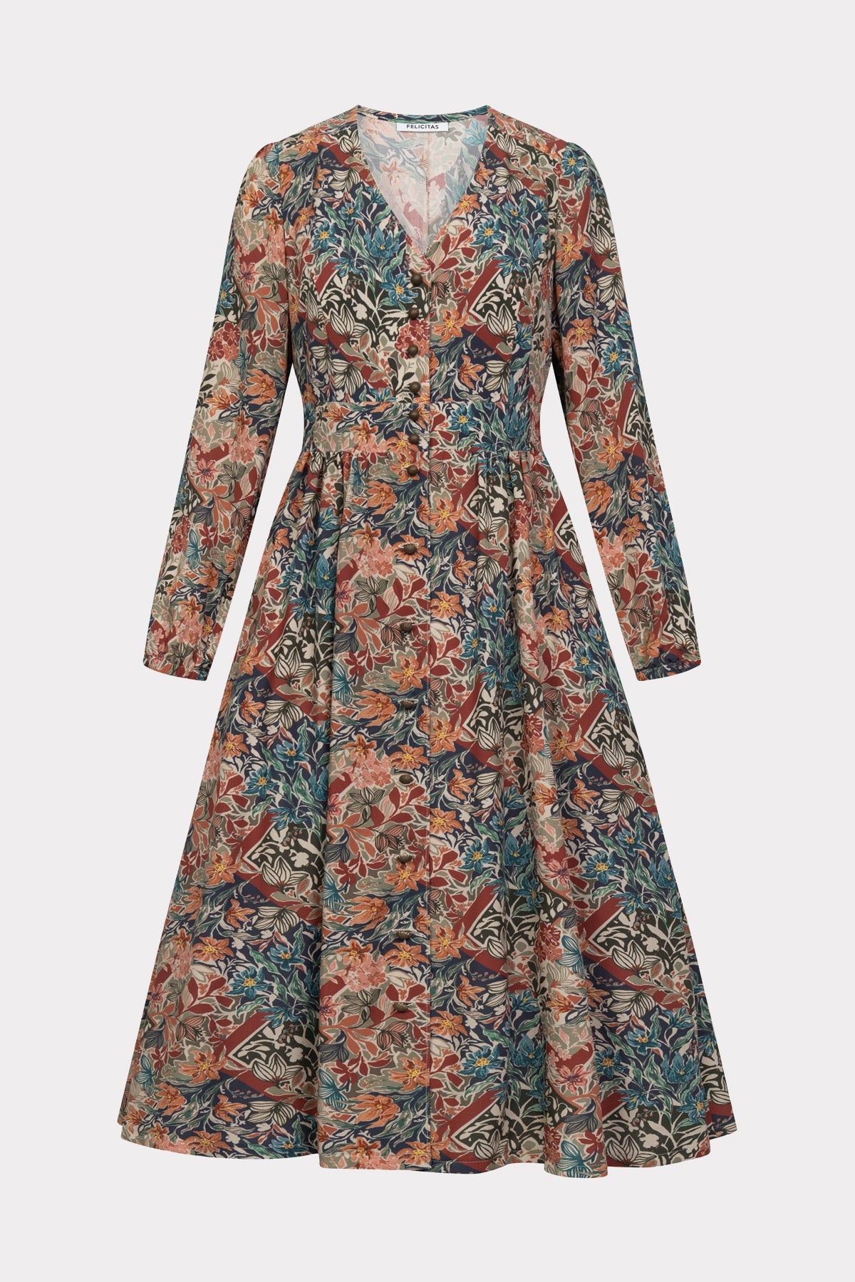 Damen Kleid Karlinda-Felicitas-OUTLET-XS-koralle/schilf-ARCHIVIST-ARCHIVE-SALE