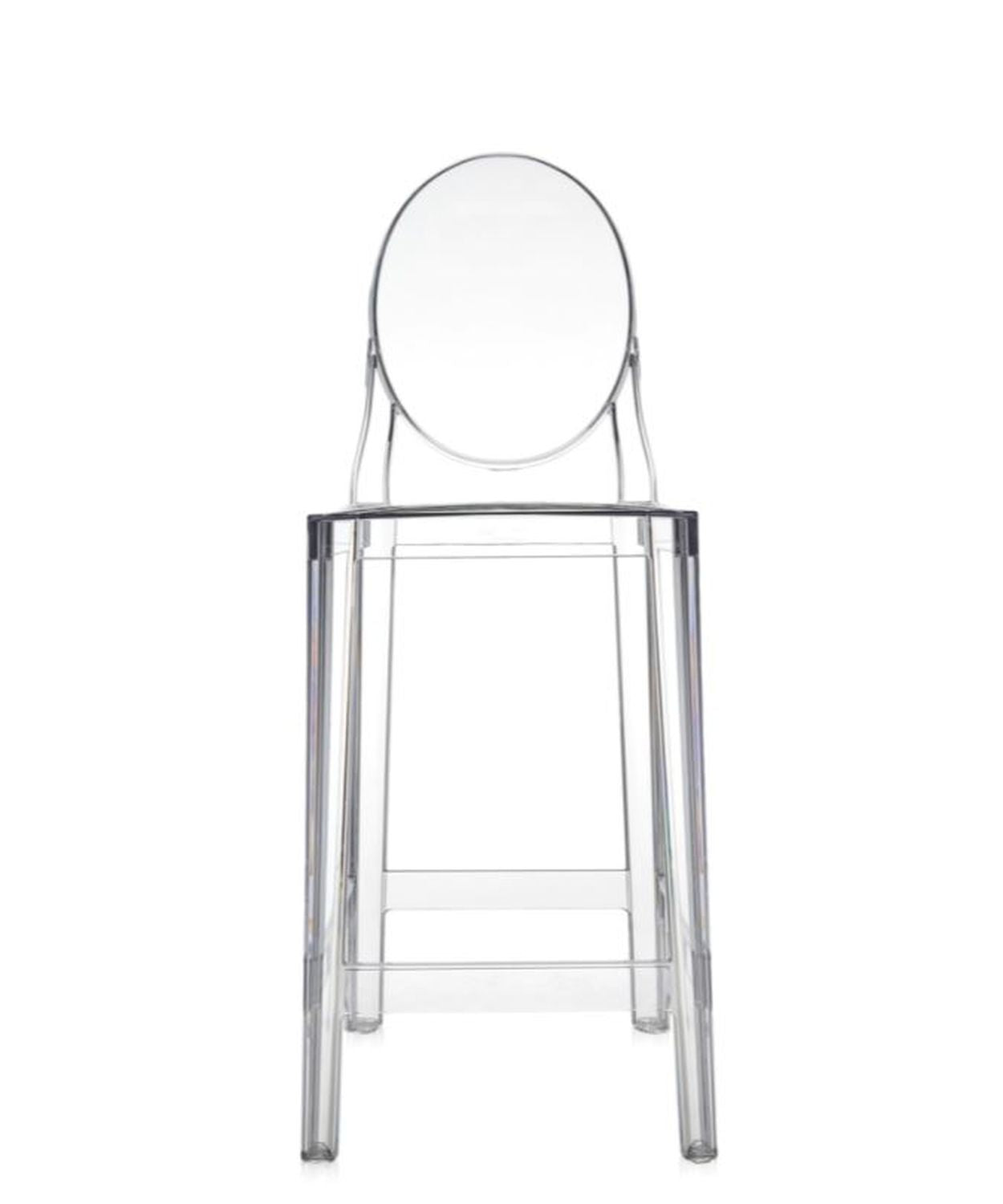 Kartell-OUTLET-SALE-One More Barhocker mit ovaler Rückenlehne-ARCHIVIST