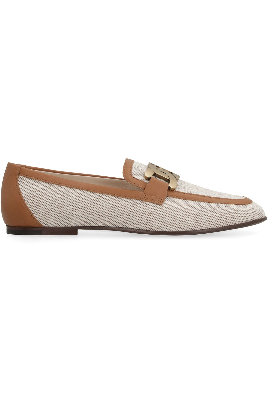 Tod's-OUTLET-SALE-Kate canvas and leather loafers-ARCHIVIST