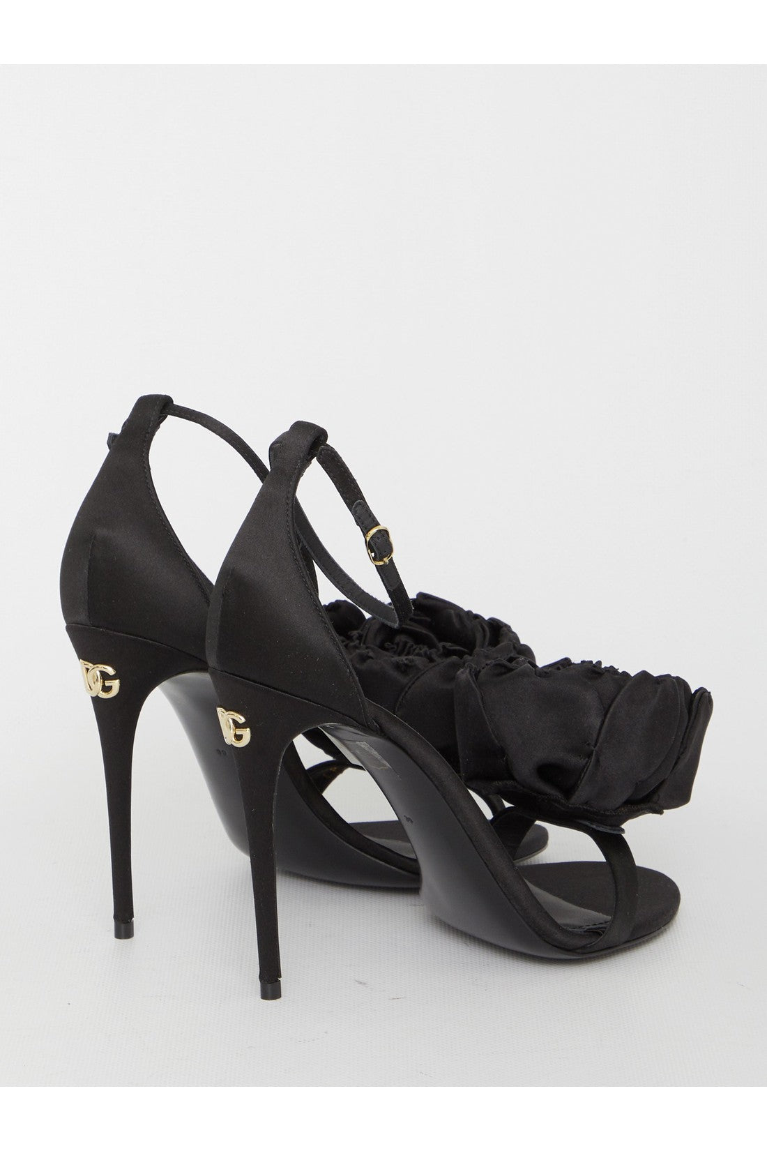 DOLCE&GABBANA-OUTLET-SALE-Keira sandals in satin-ARCHIVIST