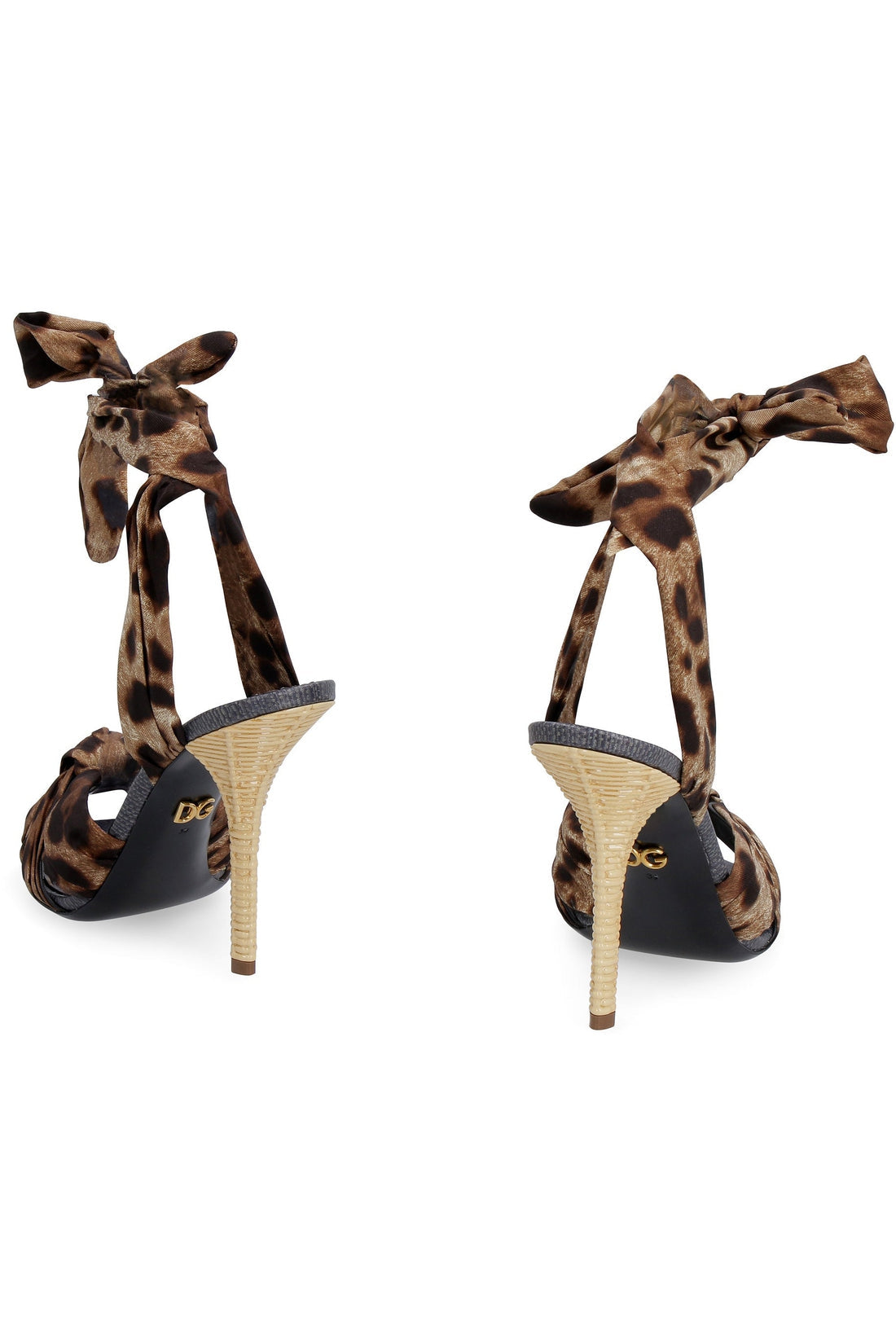 Dolce & Gabbana-OUTLET-SALE-Keira satin sandals with heel-ARCHIVIST