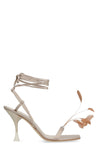 Piralo-OUTLET-SALE-Kimi feather detail satin sandals-ARCHIVIST