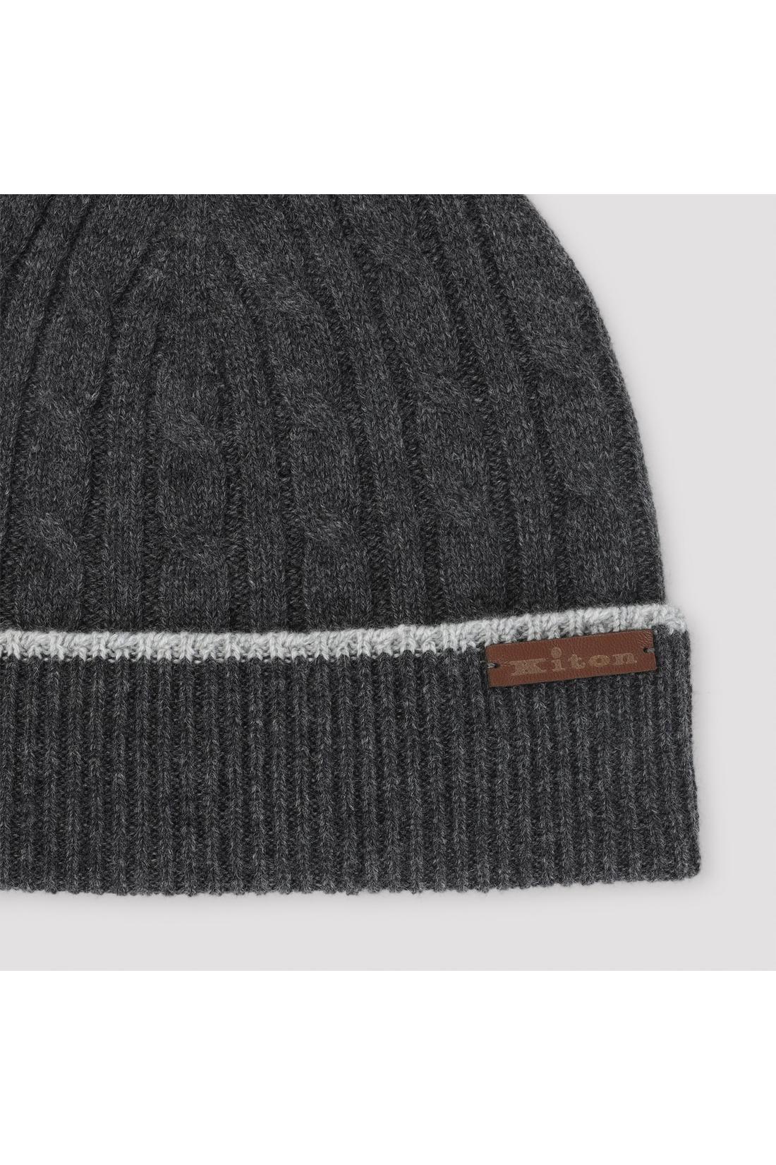 Kiton-OUTLET-SALE-Kiton Cable-Knit Beanie-ARCHIVIST