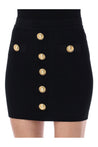 BALMAIN-OUTLET-SALE-Knit skirt with buttons-ARCHIVIST