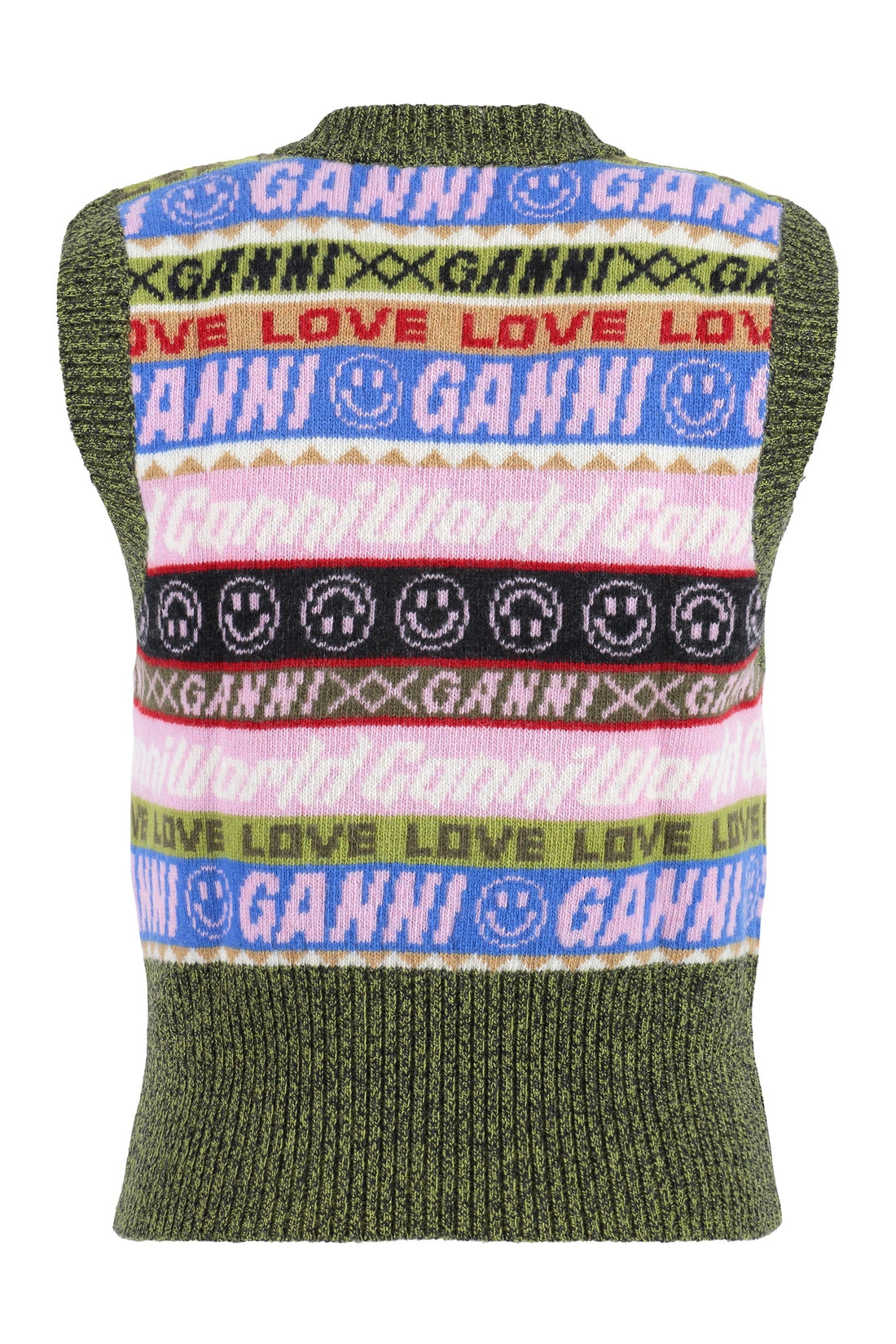 GANNI-OUTLET-SALE-Knitted V-neck vest-ARCHIVIST