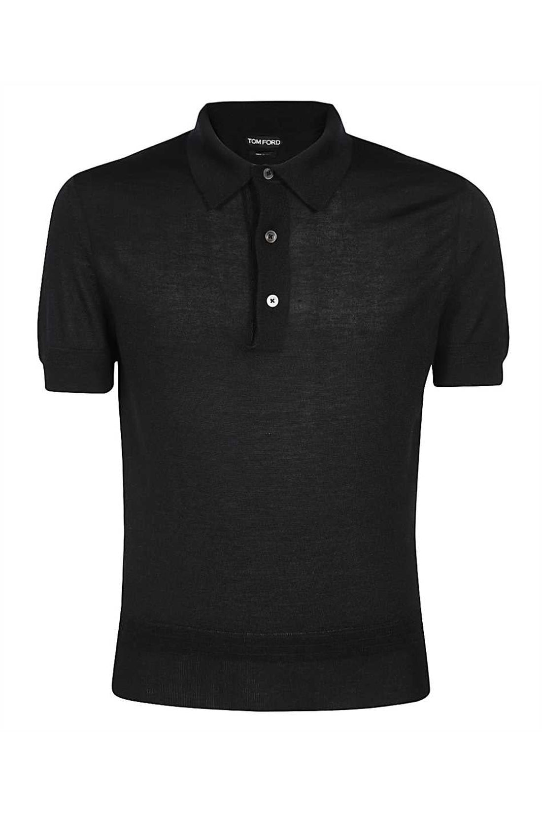 Tom Ford-OUTLET-SALE-Knitted cashmere-silk blend polo shirt-ARCHIVIST