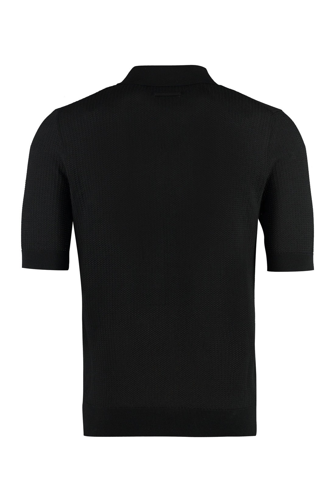 Dolce & Gabbana-OUTLET-SALE-Knitted cotton polo shirt-ARCHIVIST