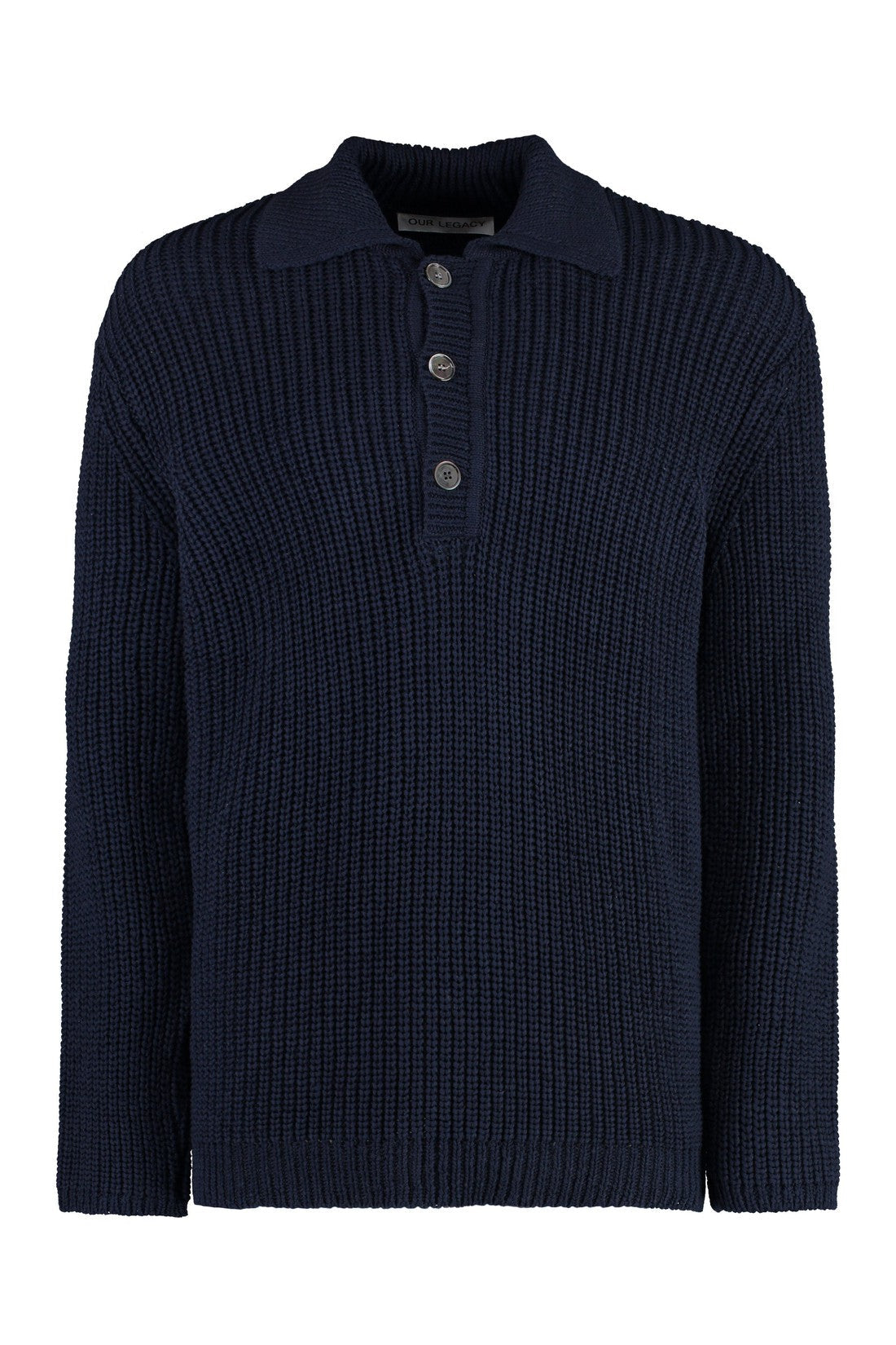 Our Legacy-OUTLET-SALE-Knitted cotton polo shirt-ARCHIVIST