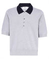 Thom Browne-OUTLET-SALE-Knitted cotton polo shirt-ARCHIVIST