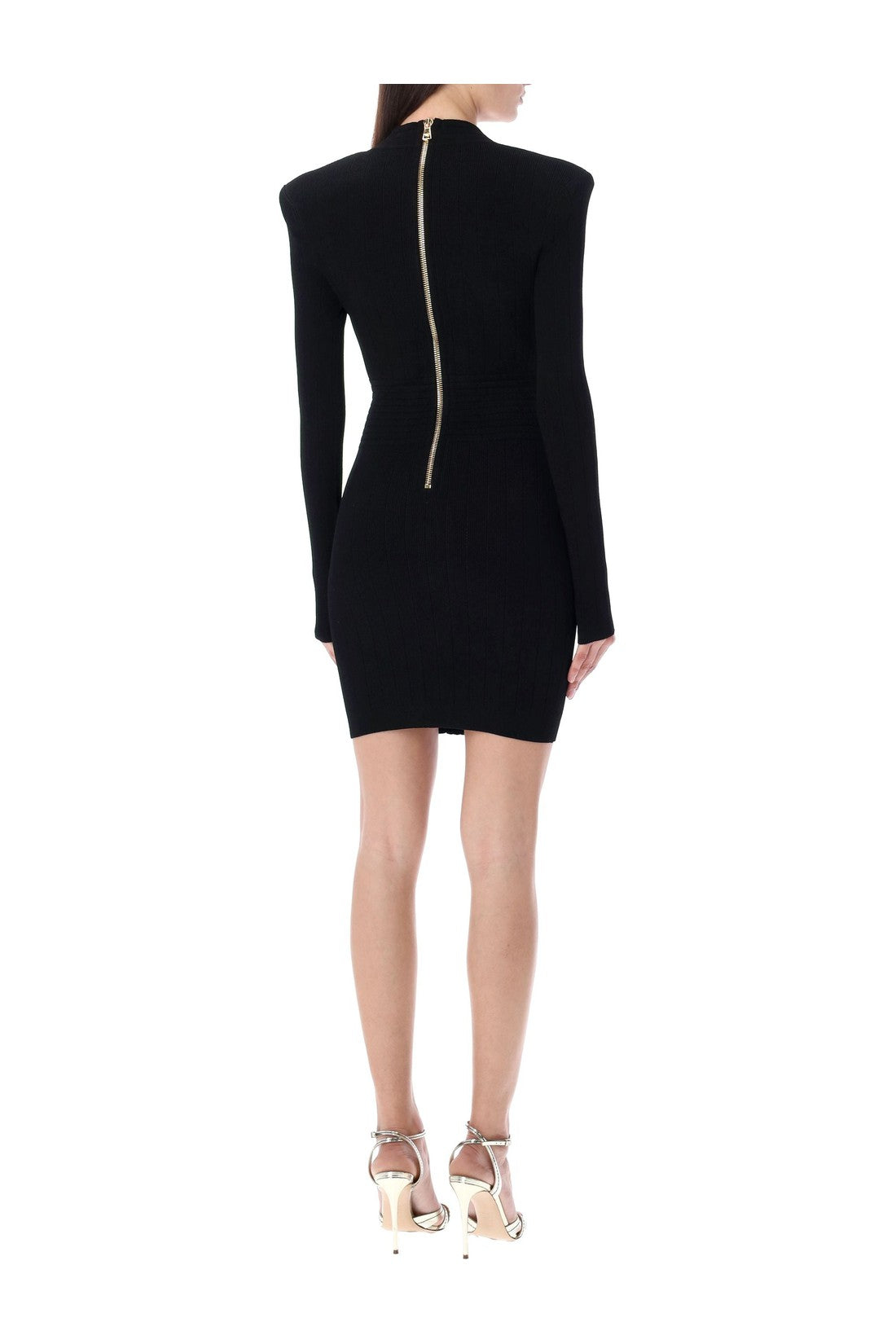 BALMAIN-OUTLET-SALE-Knitted dress with buttons-ARCHIVIST