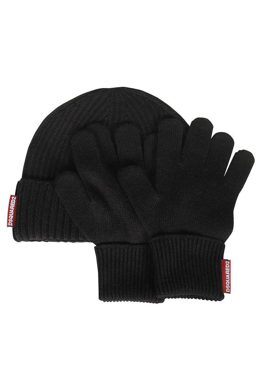 Dsquared2-OUTLET-SALE-Knitted hat and gloves set-ARCHIVIST