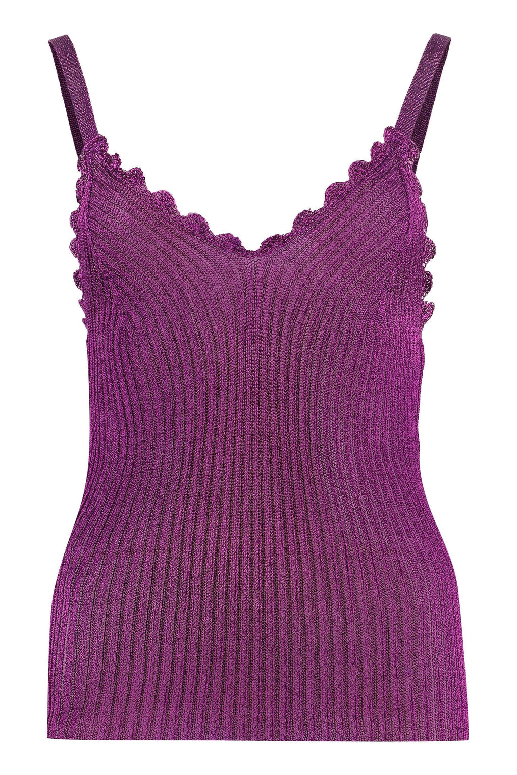 GANNI-OUTLET-SALE-Knitted lurex top-ARCHIVIST