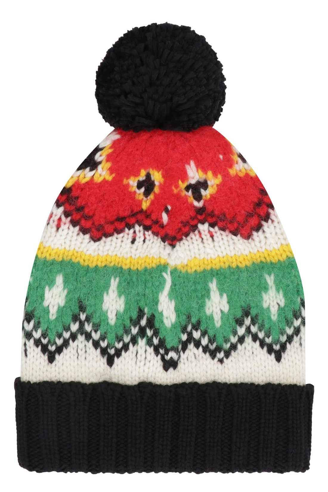 Moncler Grenoble-OUTLET-SALE-Knitted wool hat with pom-pom-ARCHIVIST