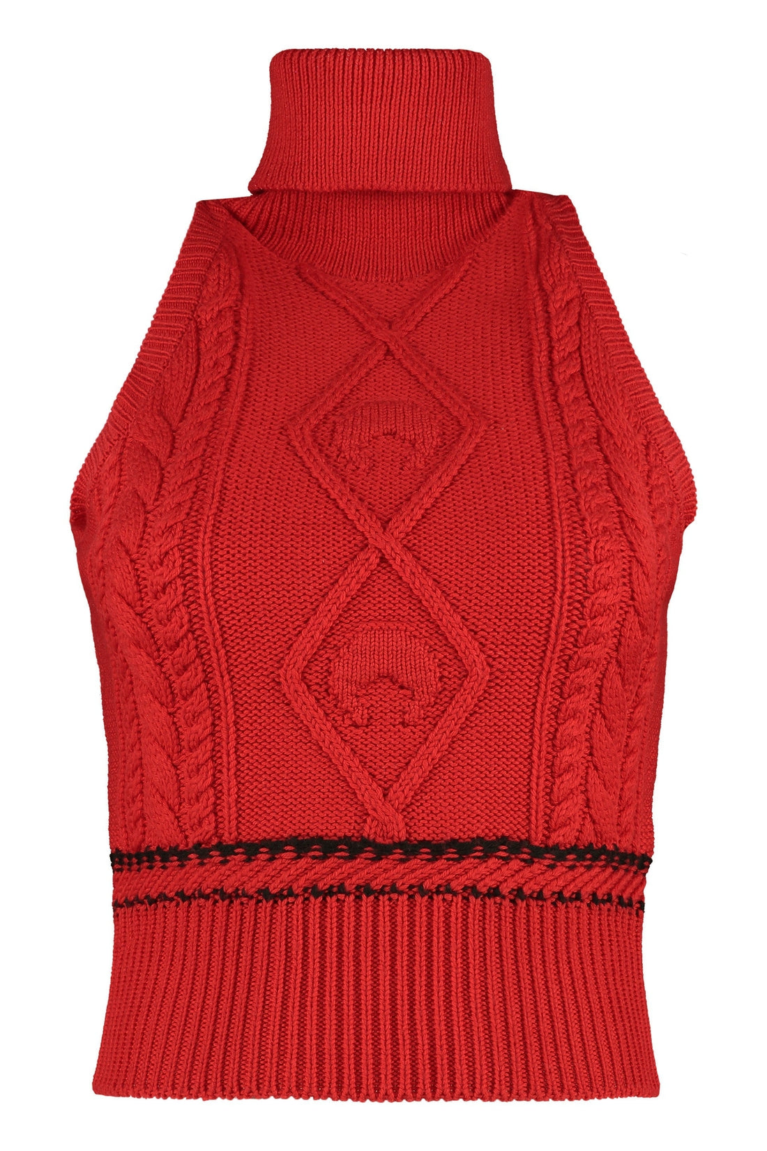Marine Serre-OUTLET-SALE-Knitted wool vest-ARCHIVIST