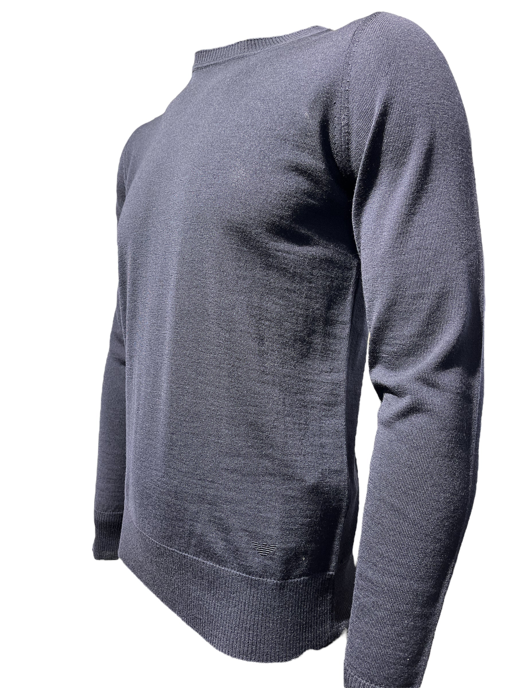 Emporio Armani-OUTLET-SALE-Knitwear BLAU-ARCHIVIST
