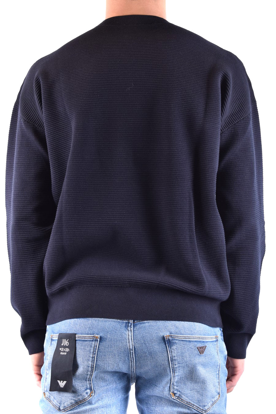 EMPORIO ARMANI-OUTLET-SALE-Knitwear BLAU-ARCHIVIST