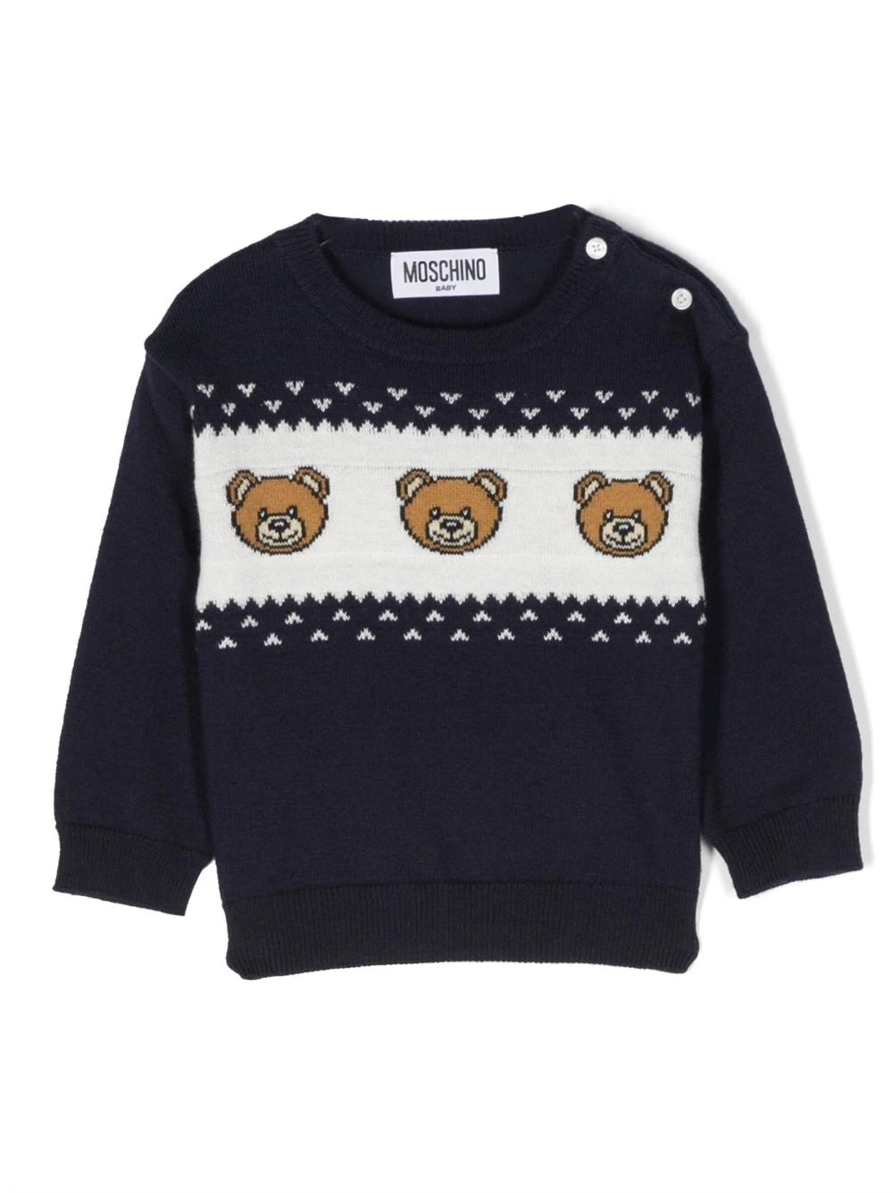 Moschino Kids-OUTLET-SALE-Knitwear BLAU-ARCHIVIST