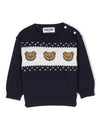 Moschino Kids-OUTLET-SALE-Knitwear BLAU-ARCHIVIST