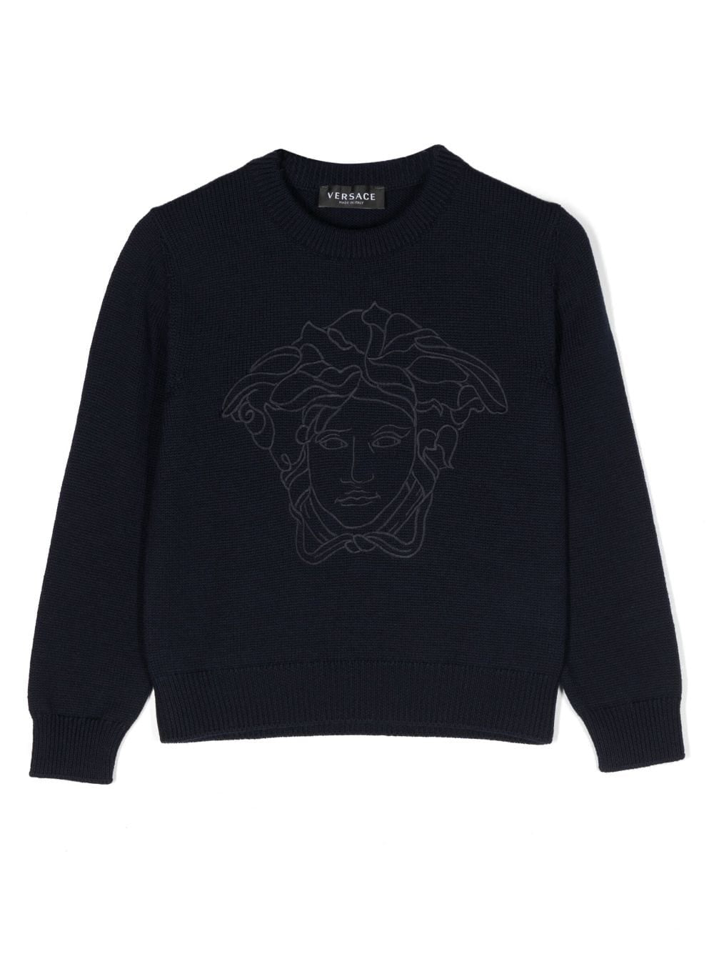 VERSACE-OUTLET-SALE-Knitwear BLAU-ARCHIVIST