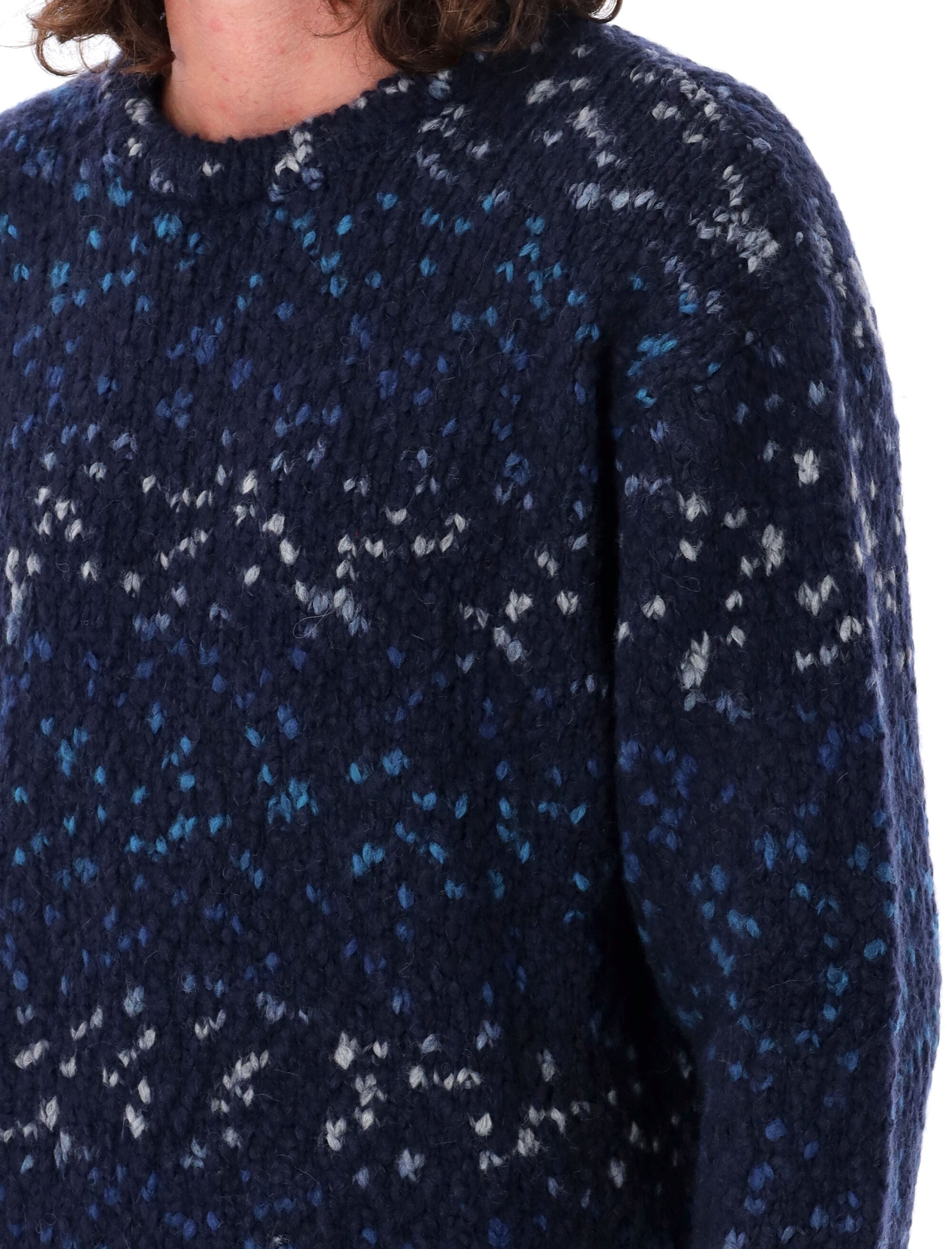 YMC-OUTLET-SALE-Knitwear BLAU-ARCHIVIST