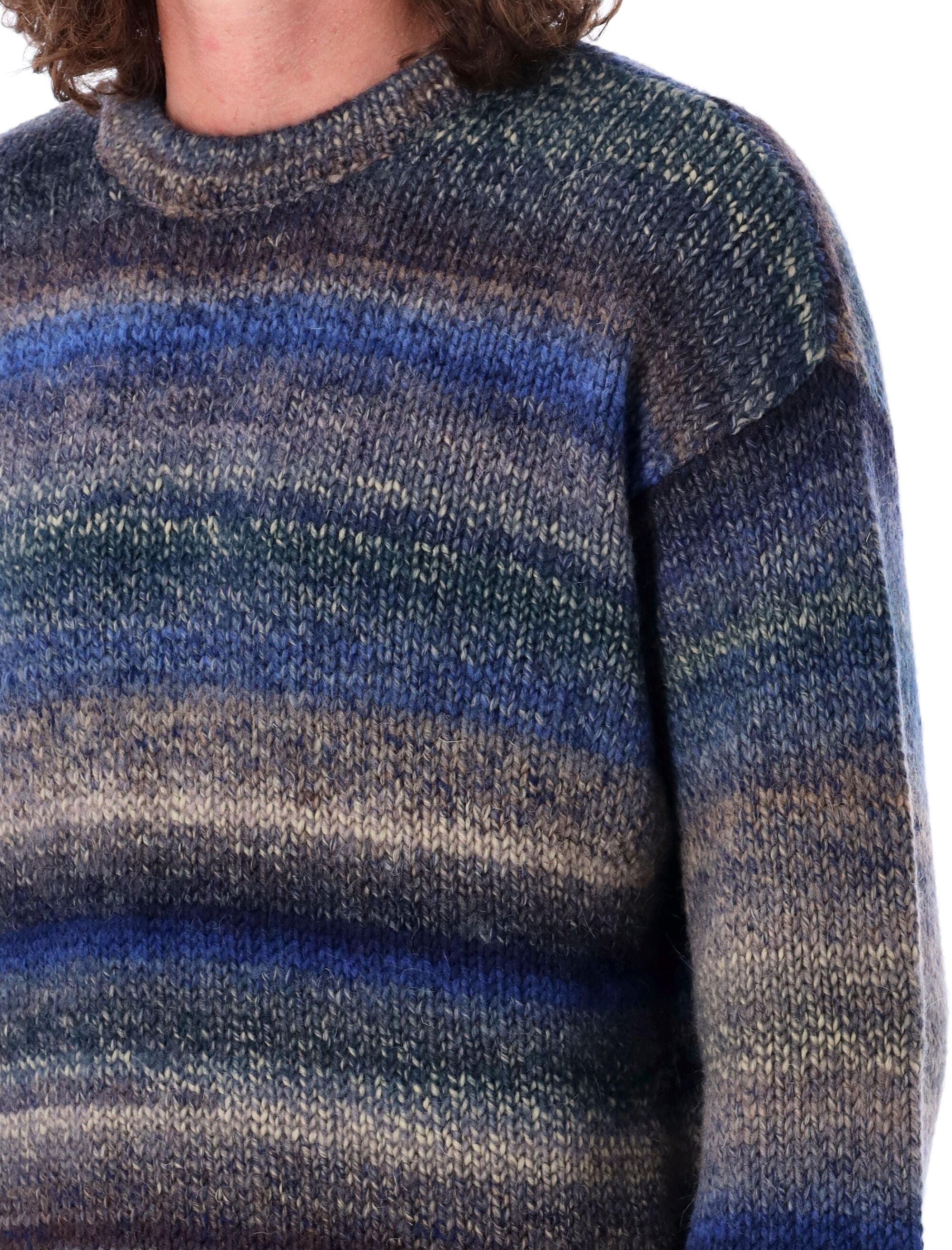 YMC-OUTLET-SALE-Knitwear BLAU-ARCHIVIST