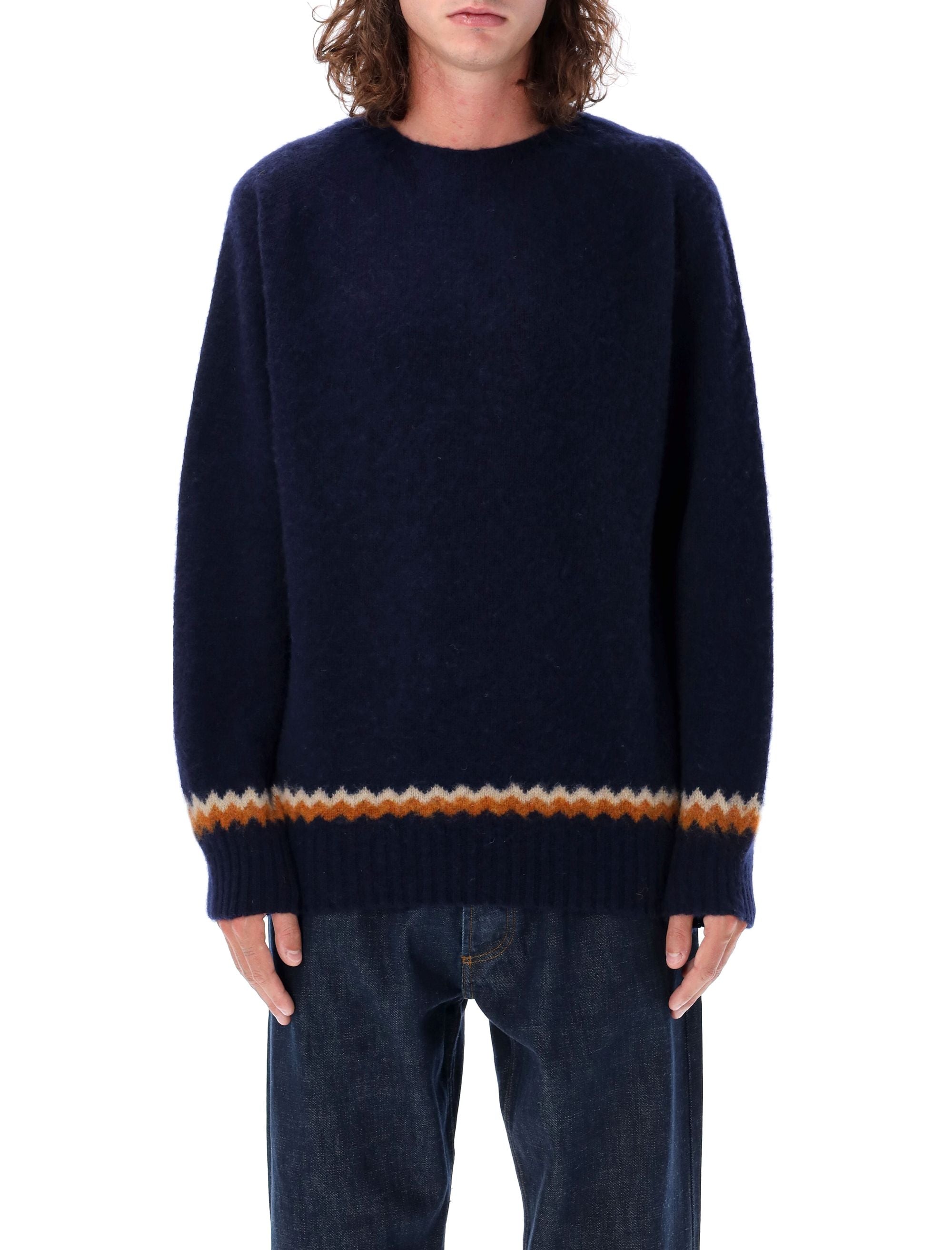 YMC-OUTLET-SALE-Knitwear BLAU-ARCHIVIST