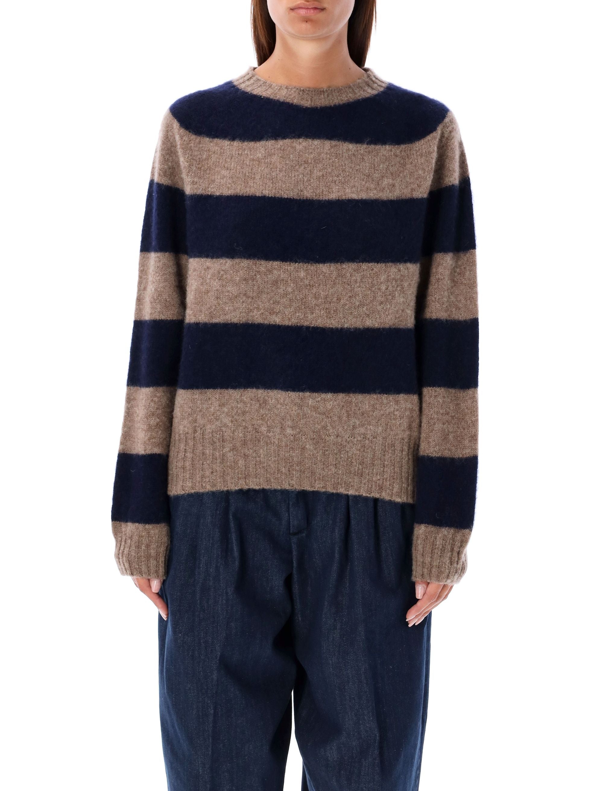 YMC-OUTLET-SALE-Knitwear BLAU-ARCHIVIST