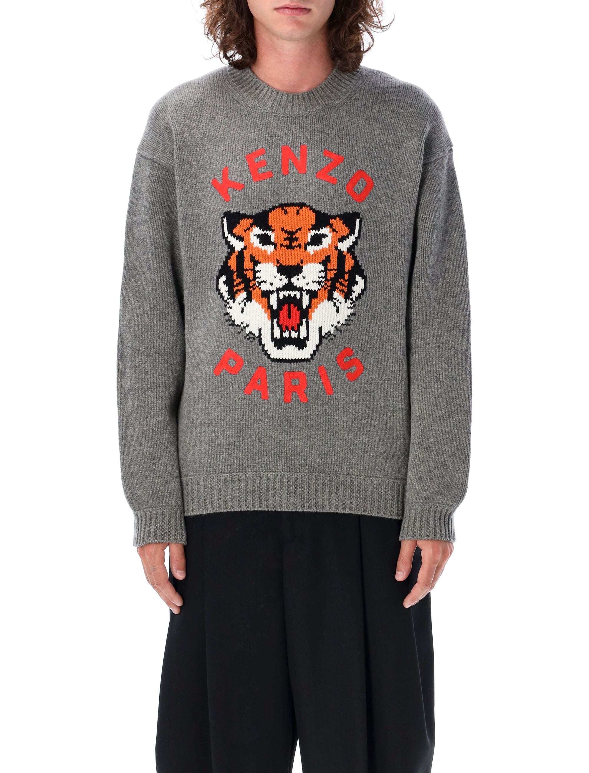 KENZO KIDS-OUTLET-SALE-Knitwear GRAU-ARCHIVIST