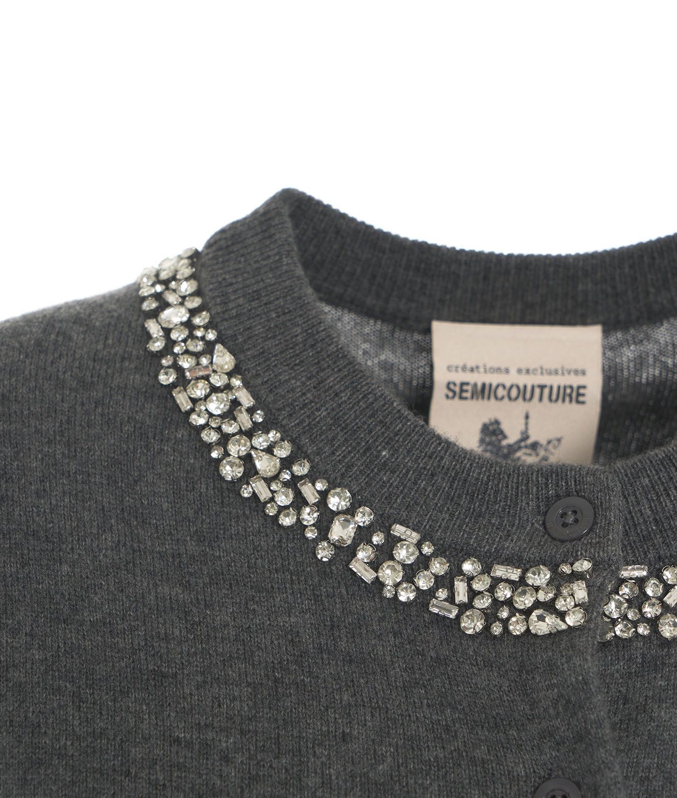 SEMICOUTURE-OUTLET-SALE-Knitwear GRAU-ARCHIVIST