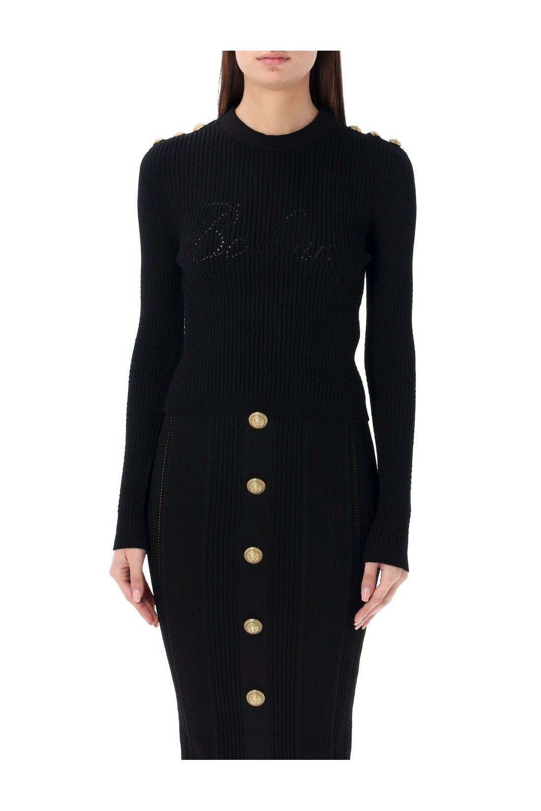 BALMAIN-OUTLET-SALE-Knitwear SCHWARZ-ARCHIVIST