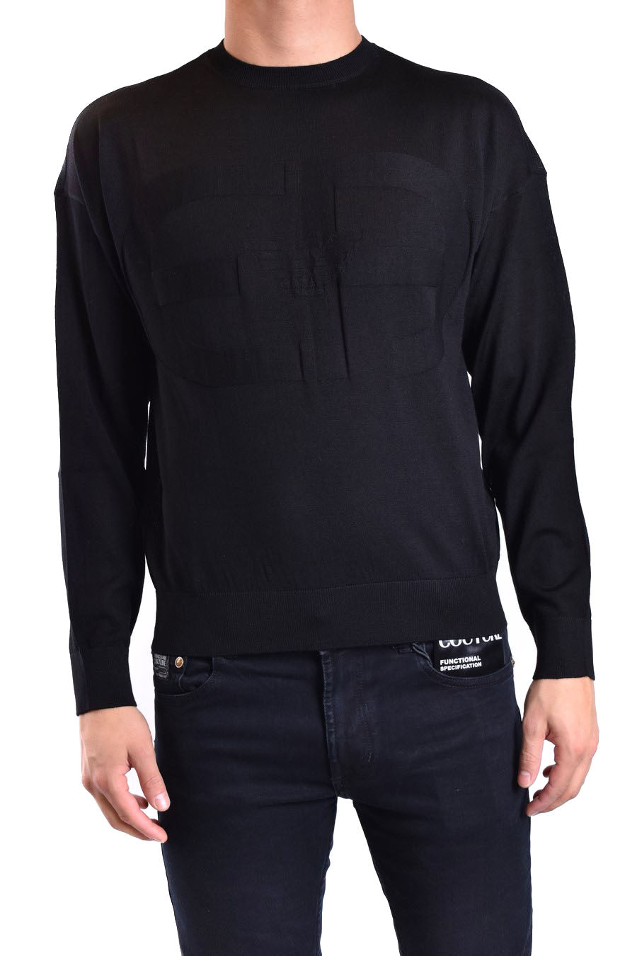 EMPORIO ARMANI-OUTLET-SALE-Knitwear SCHWARZ-ARCHIVIST