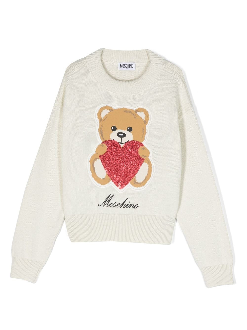 Moschino Kids-OUTLET-SALE-Knitwear WEISS-ARCHIVIST