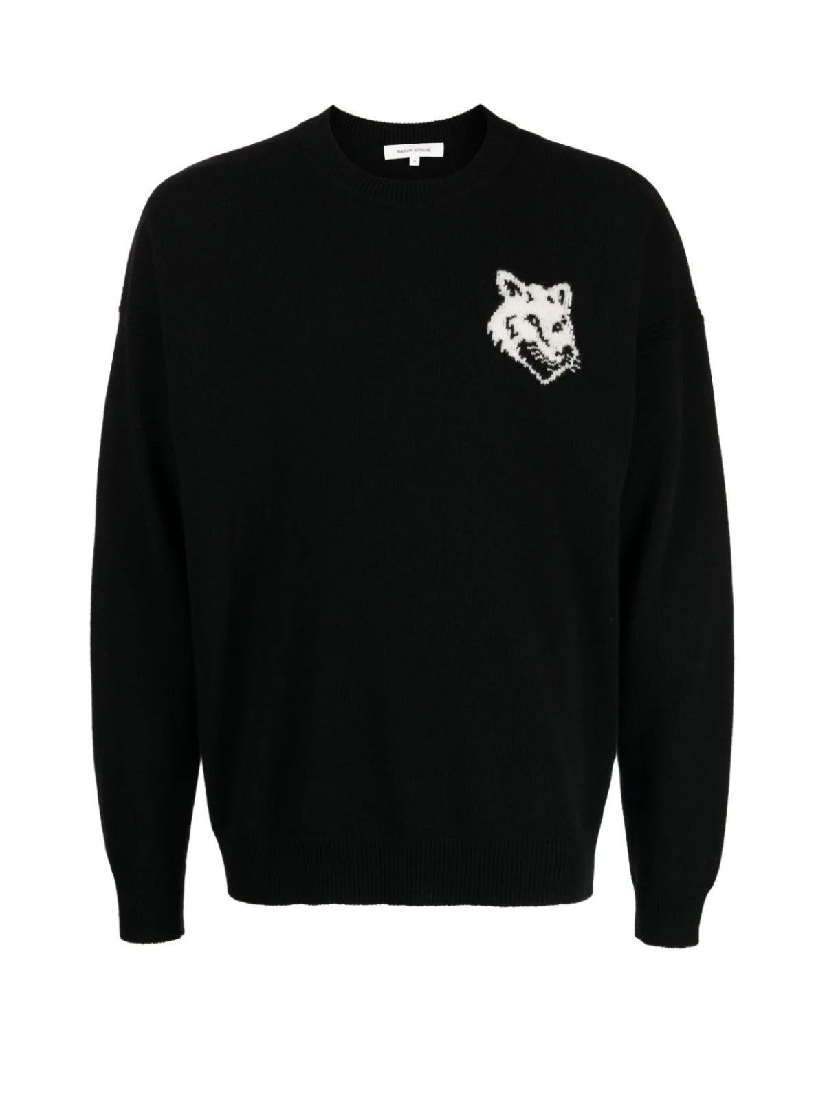 Maison KitsunÃ©-OUTLET-SALE-Fox Head Intarsia Logo Sweater-ARCHIVIST