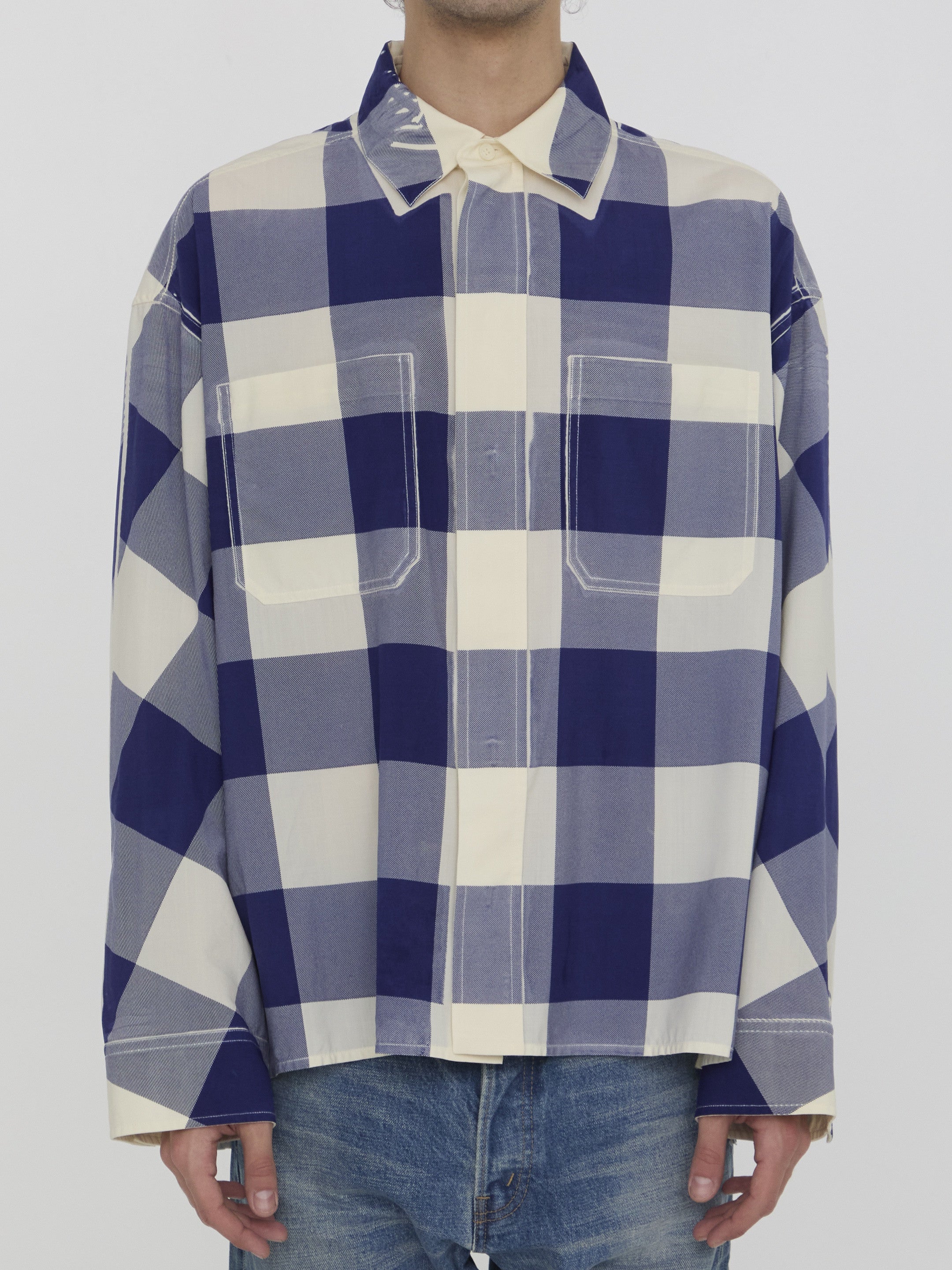 LOEWE-OUTLET-SALE-Checked-shirt-Shirts-39-WHITE-ARCHIVE-COLLECTION.jpg