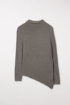 LUISA CERANO-OUTLET-SALE-Asymmetrischer Pullover-Strick-34-greyish taupe-by-ARCHIVIST