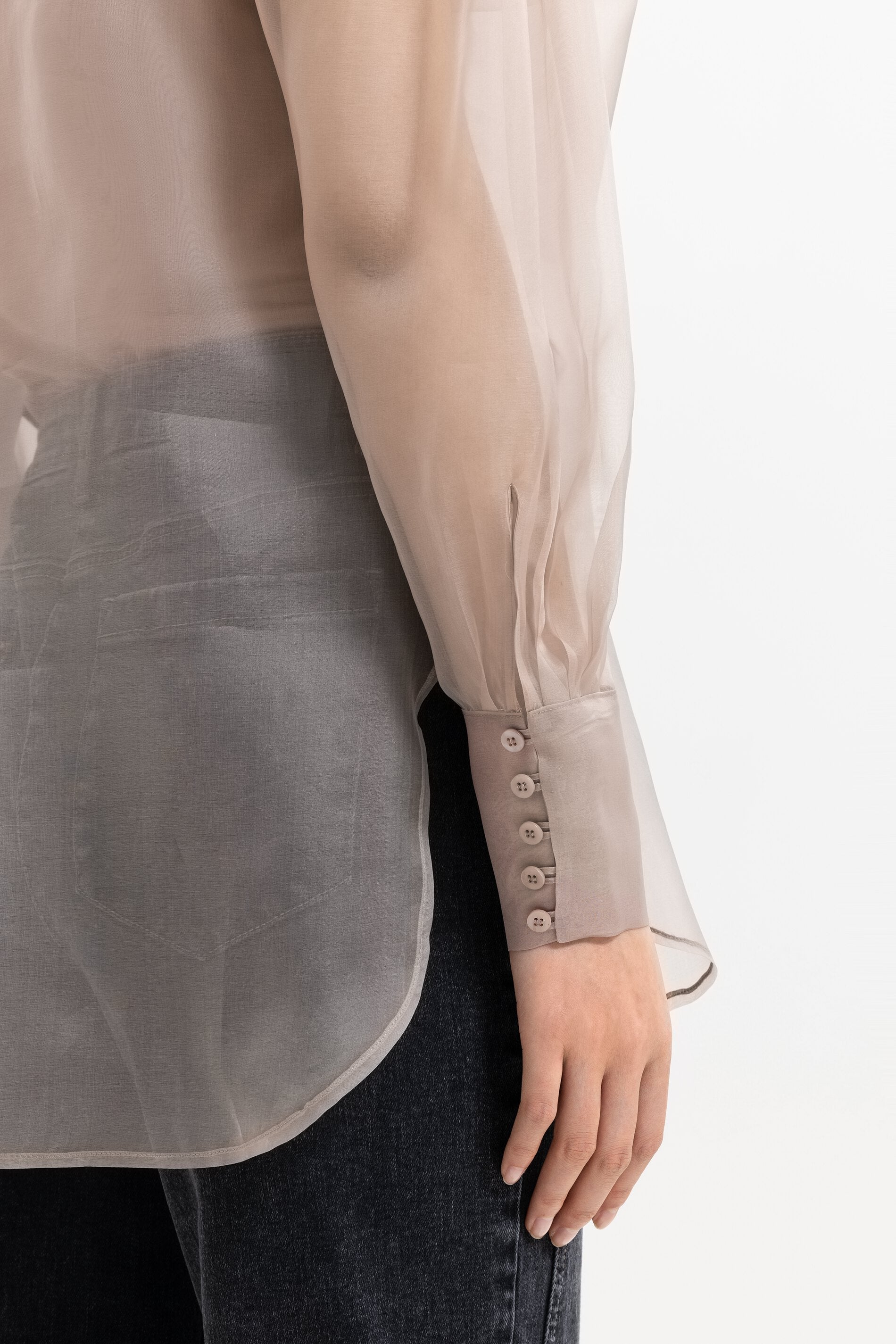 LUISA-CERANO-OUTLET-SALE-Seidenhemd in Couture-Optik-ARCHIVIST