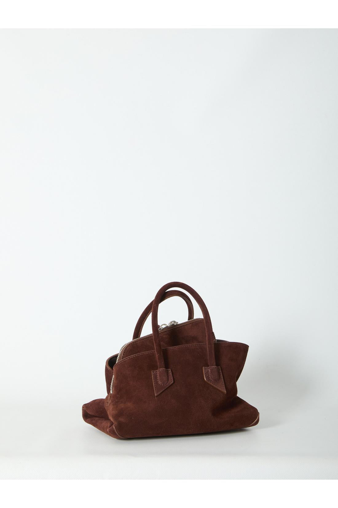 The Attico-OUTLET-SALE-La Passeggiata top handle Light Choco bag mini-ARCHIVIST