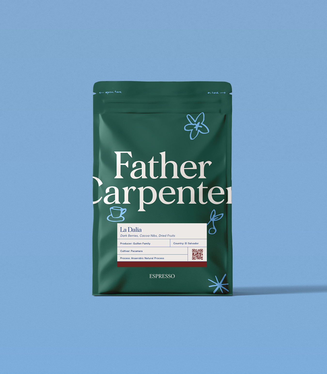 Father Carpenter-La Dalia, El Salvador - Espresso Roast-Coffee Beans-Black-Deal-Outlet-by-ARCHIVIST